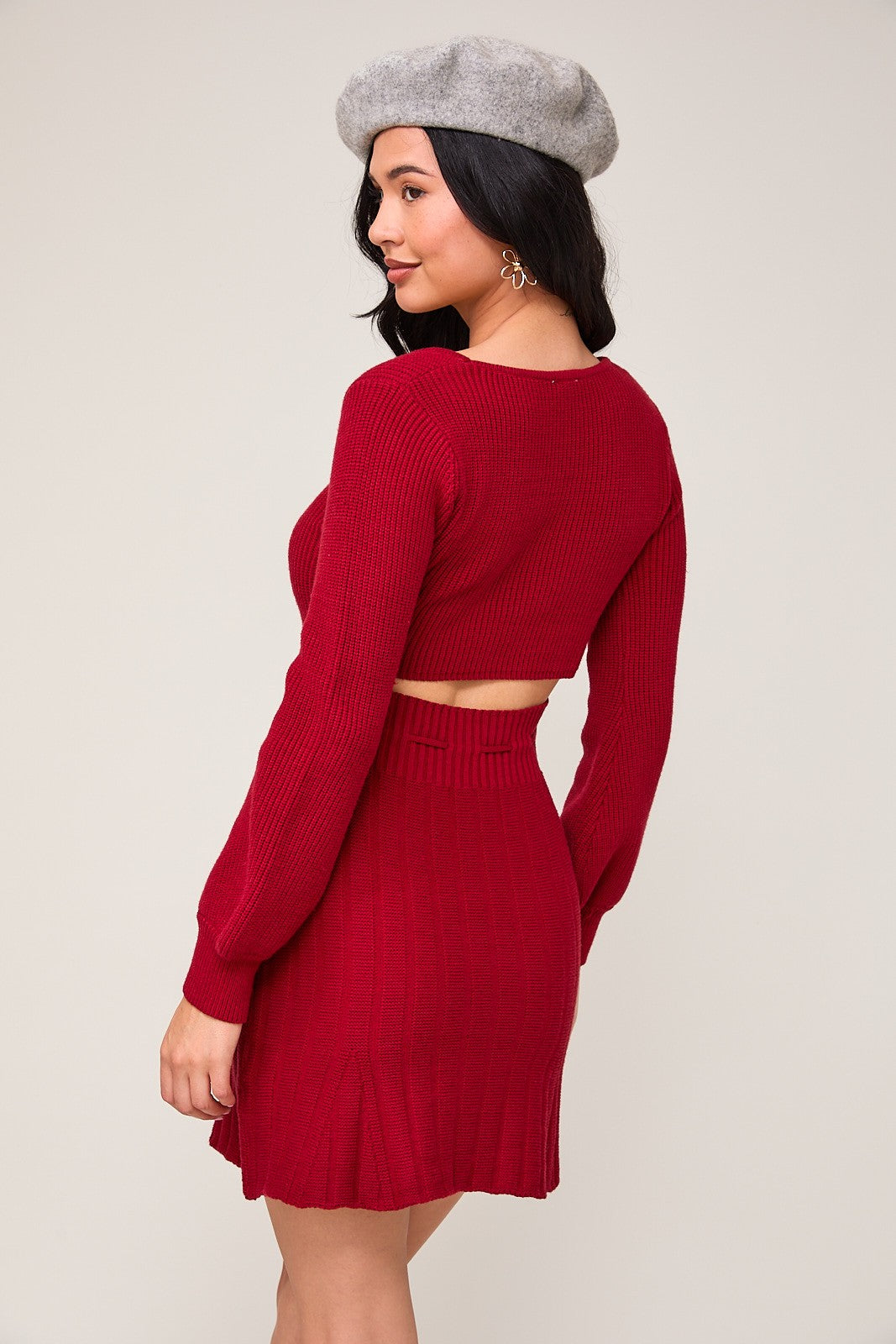 RED SWEATER DRESS