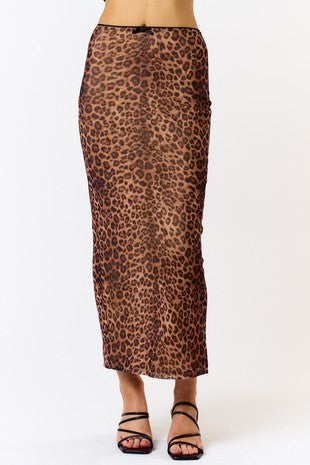 LEOPARD MATCHING SKIRT SET