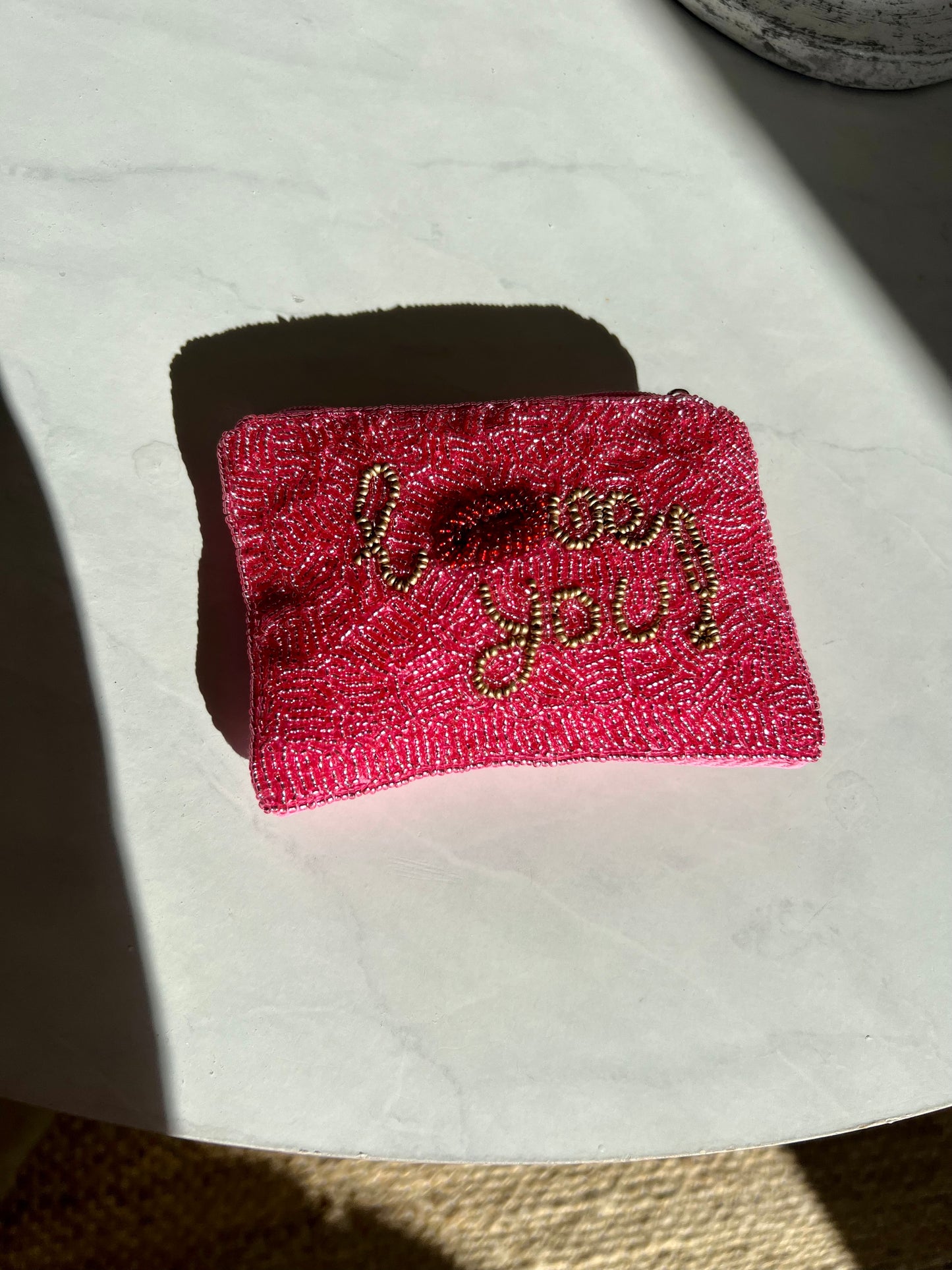 LOVE YOU BEADED WALLET