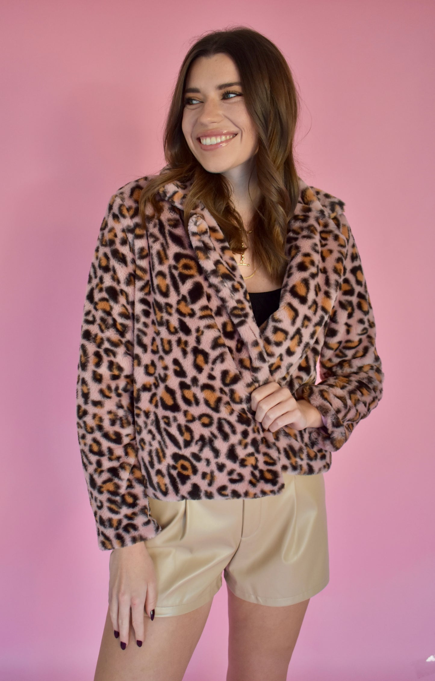 COZY UP CHEETAH FUR COAT