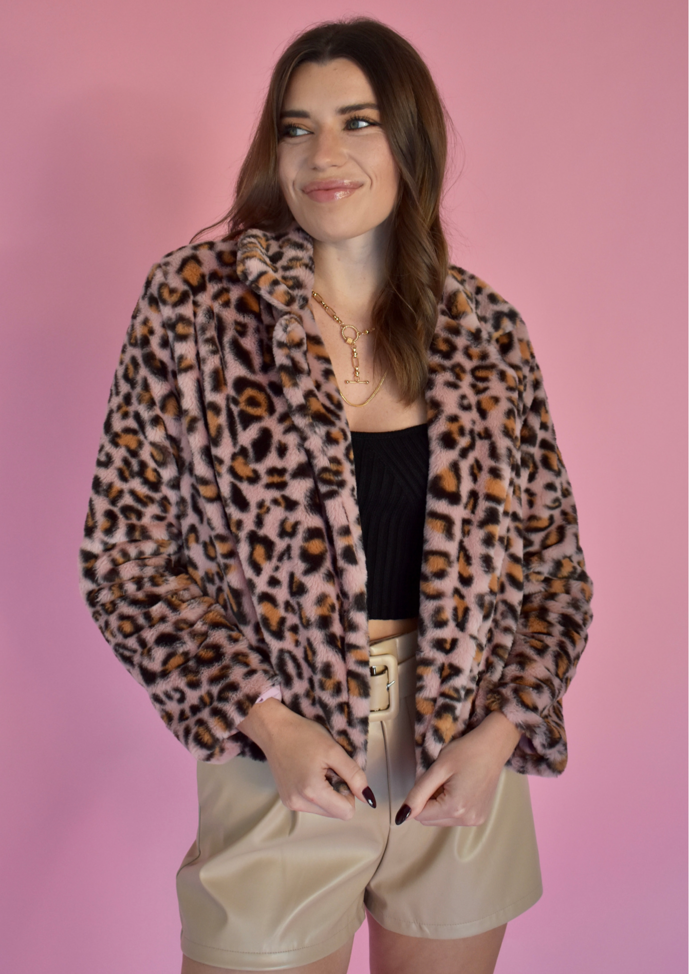 COZY UP CHEETAH FUR COAT