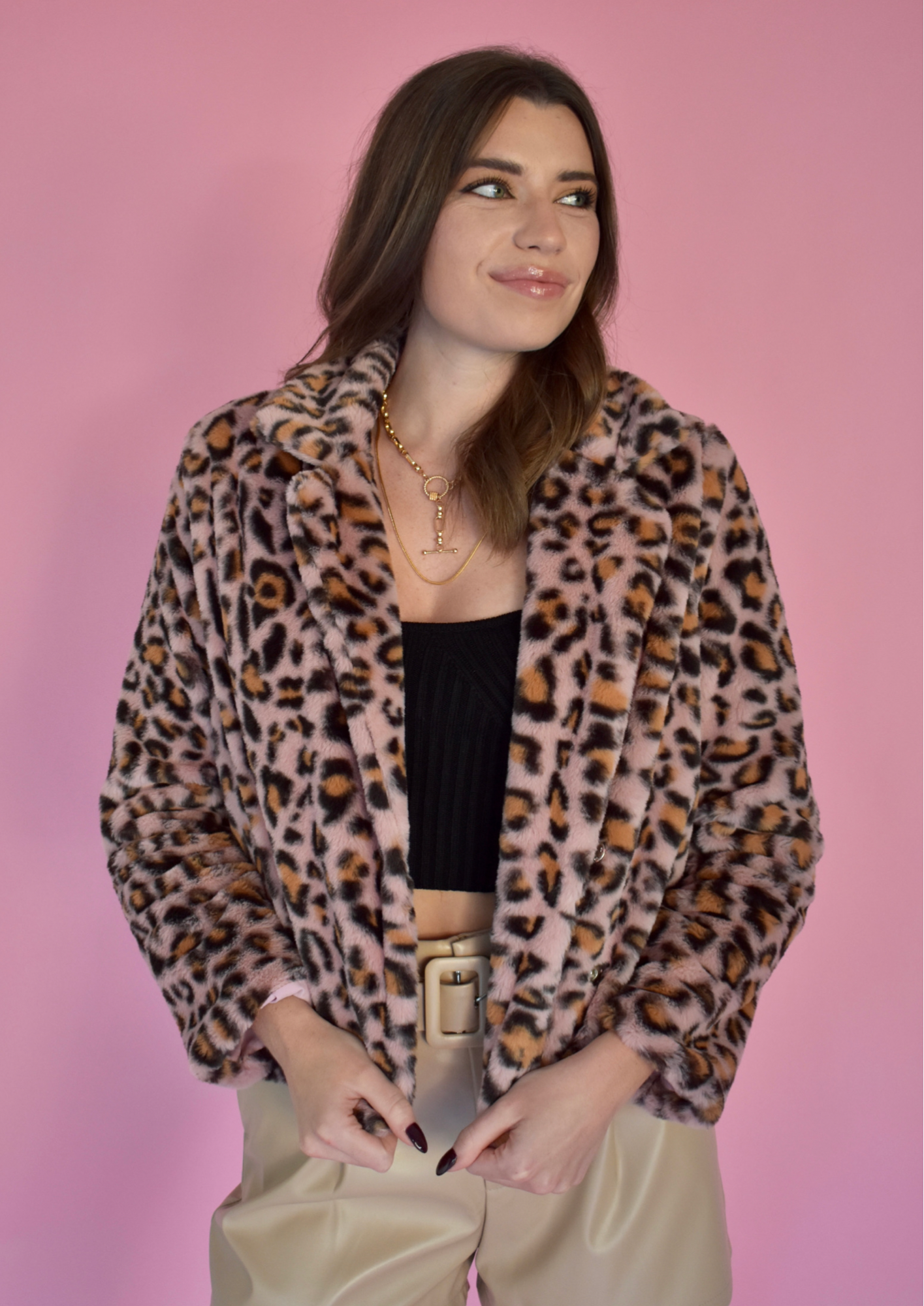 COZY UP CHEETAH FUR COAT
