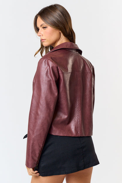 BURGUNDY LEATHER JACKETS