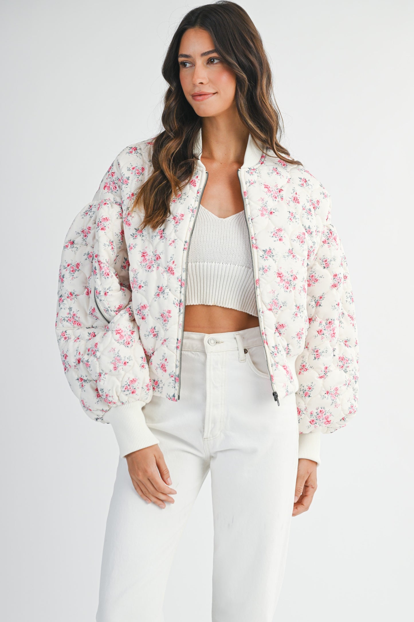 FLORAL BOMBER JACKET