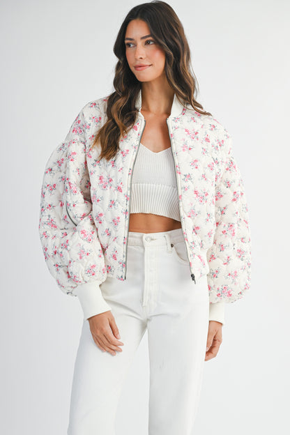 FLORAL BOMBER JACKET