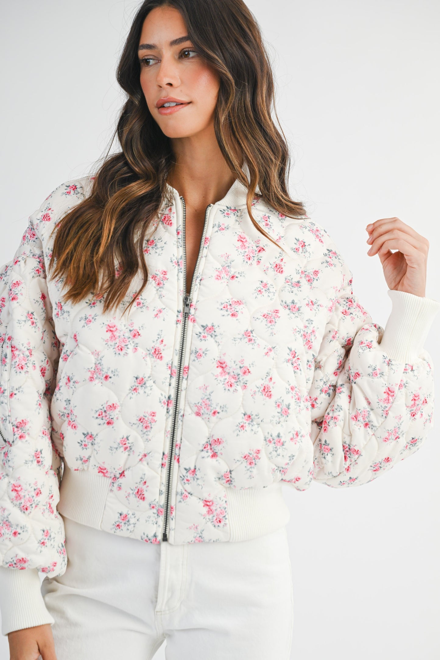 FLORAL BOMBER JACKET