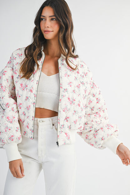 FLORAL BOMBER JACKET