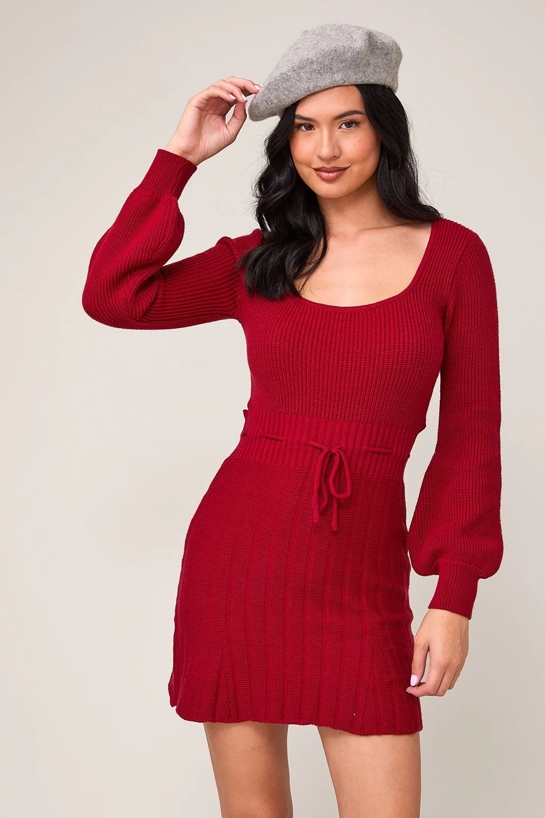 RED SWEATER DRESS