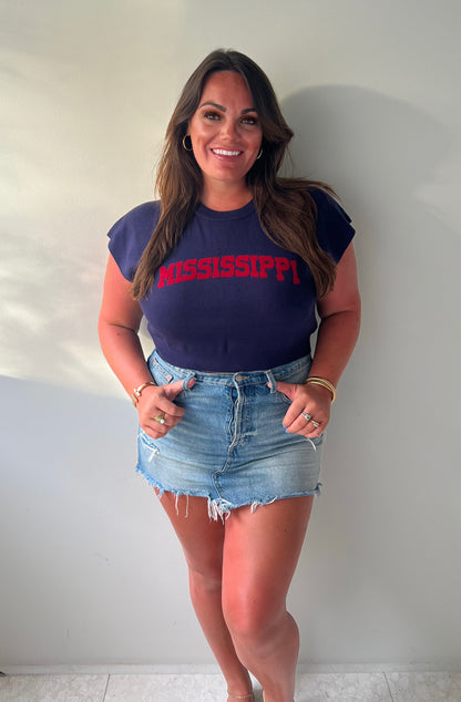 MISSISSIPPI SHORT SLEEVE SWEATER