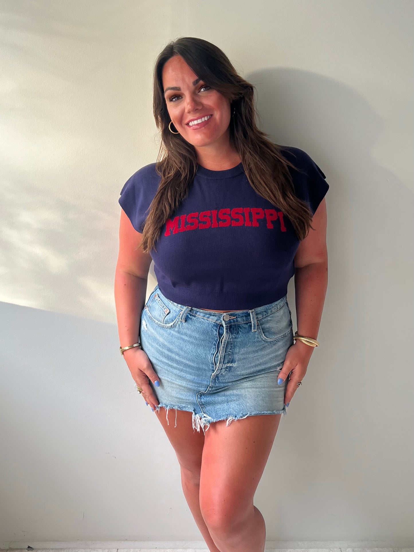 MISSISSIPPI SHORT SLEEVE SWEATER