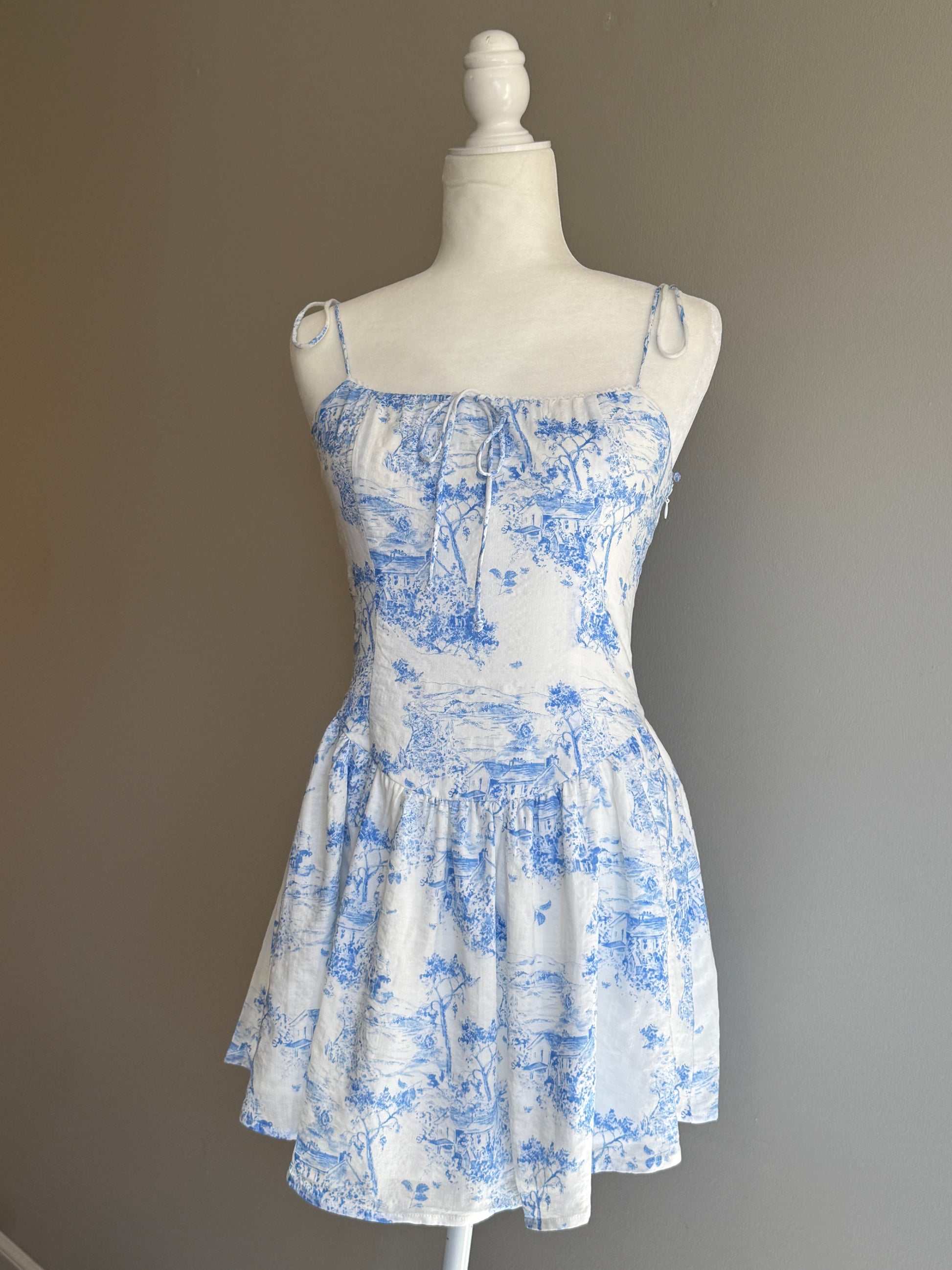 ada mini dress Deme By Gabriella ADA ICE BLUE RUFFLE MINI DRESS